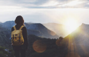 Woman Enjoying Solo Travel Adventure