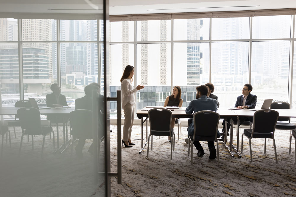 Corporate Executive Meeting Overseas with Security Awareness Measures in Place